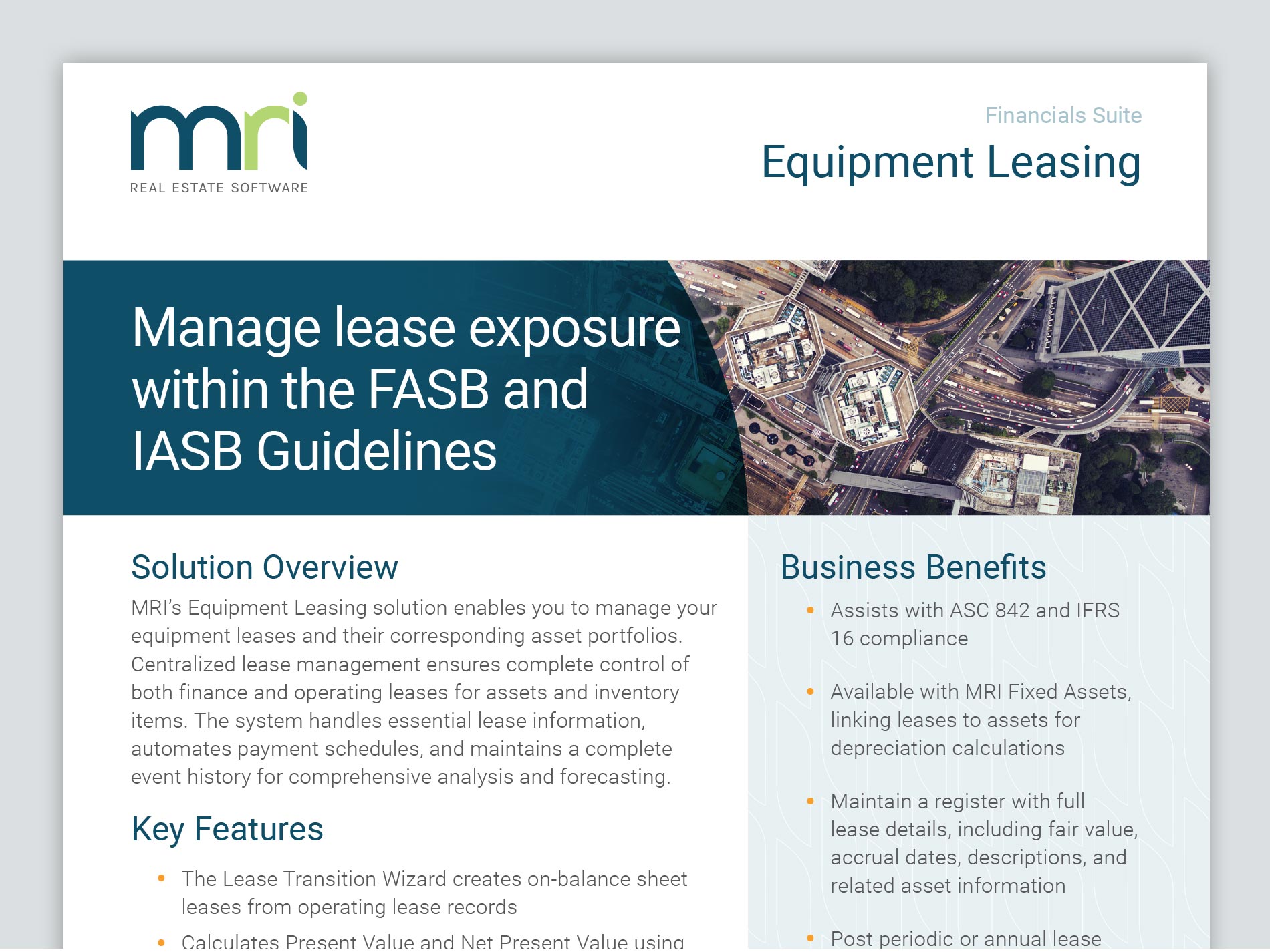 Equipment Lease Accounting - MRI Software | CA